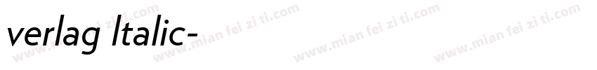 verlag Italic字体转换